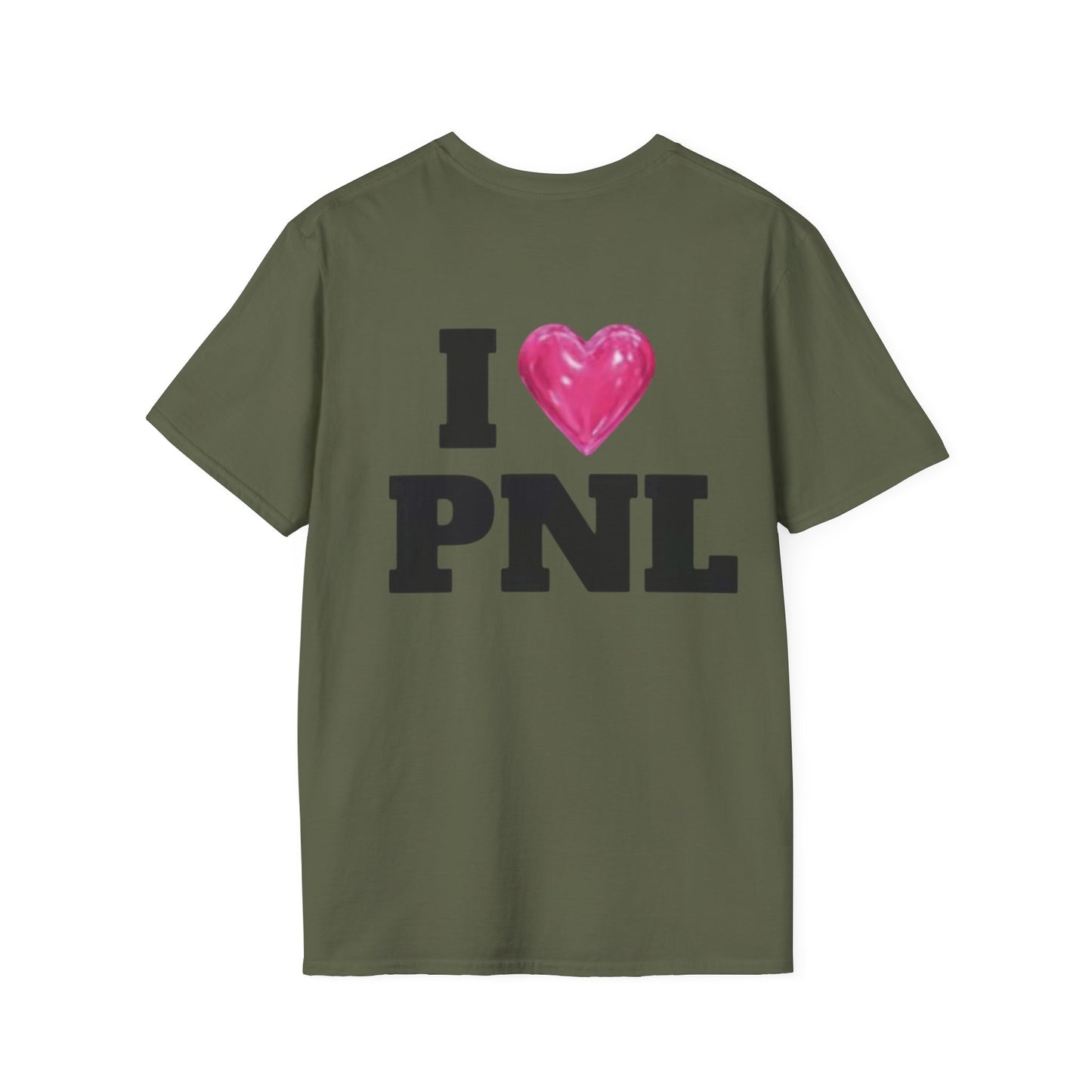 Unisex Softstyle T-Shirt with 'I  PNL' Design, Casual Wear for Music Lovers, Trendy Gift for Friends, Streetwear, Everyday Comfort