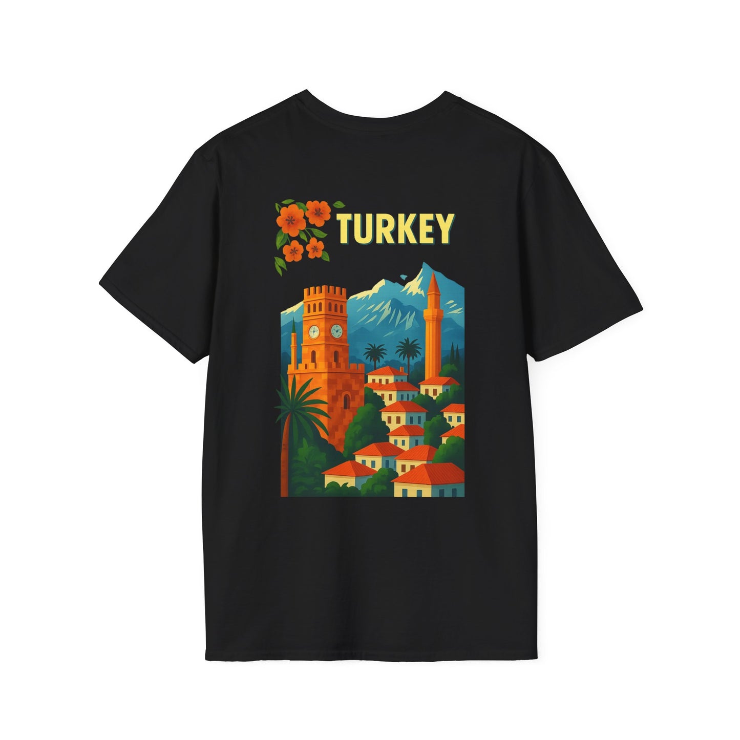 vintage Turkey graphic t-shirt, travel shirt, summer outfit, gift for travelers, cultural apparel, unisex clothing