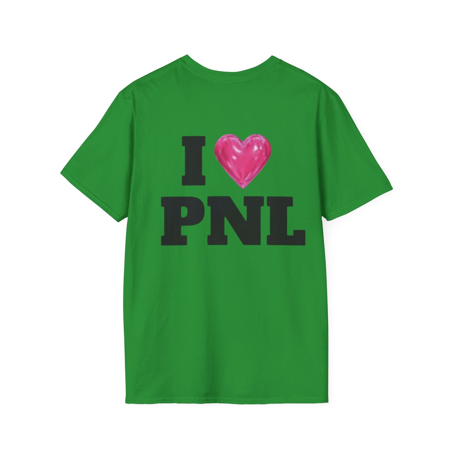Unisex Softstyle T-Shirt with 'I  PNL' Design, Casual Wear for Music Lovers, Trendy Gift for Friends, Streetwear, Everyday Comfort
