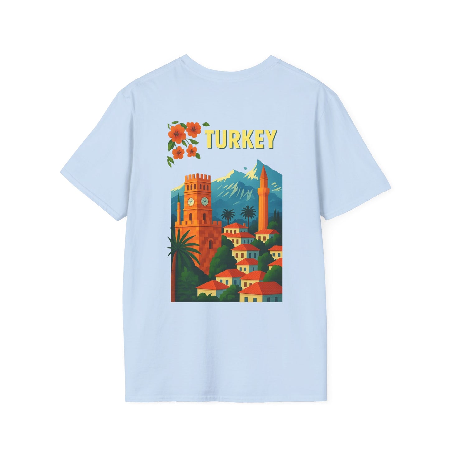 vintage Turkey graphic t-shirt, travel shirt, summer outfit, gift for travelers, cultural apparel, unisex clothing