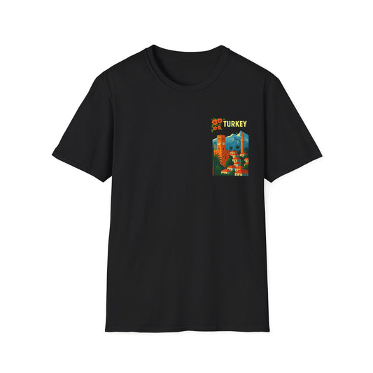 vintage Turkey graphic t-shirt, travel shirt, summer outfit, gift for travelers, cultural apparel, unisex clothing